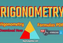 त्रिकोणमिति के सभी सूत्र PDF Download - Trigonometry Formulas Hindi PDF