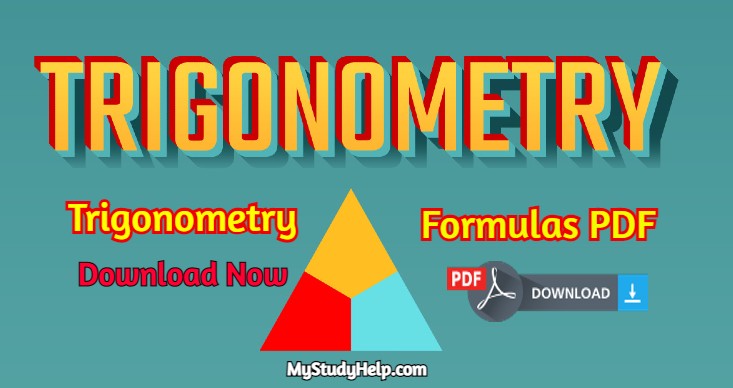 त्रिकोणमिति के सभी सूत्र PDF Download - Trigonometry Formulas Hindi PDF
